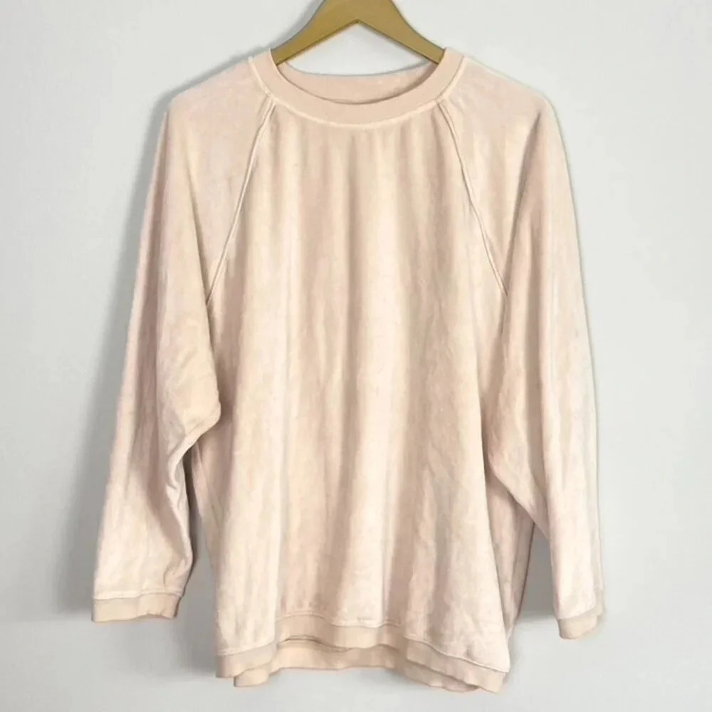Aerie Blush Velour Sweatshirt